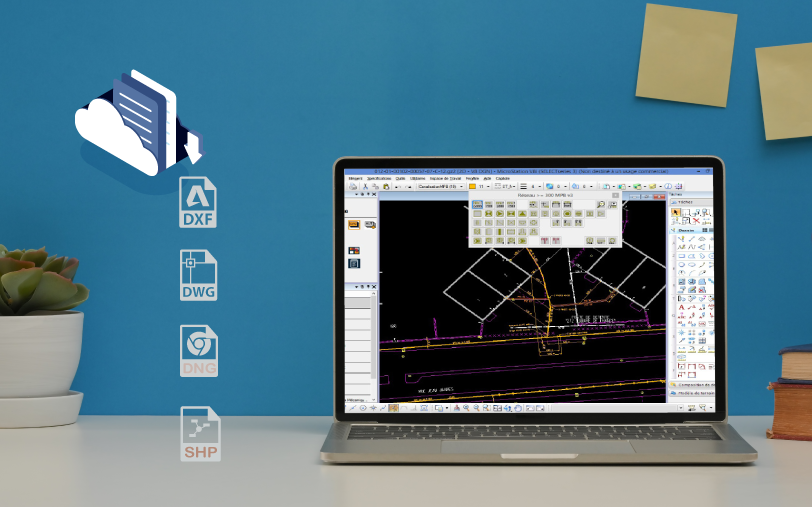 Téléchargez votre modèle 3D dans le format de votre choix SHP, DNG, DWG, DXF, CSV…